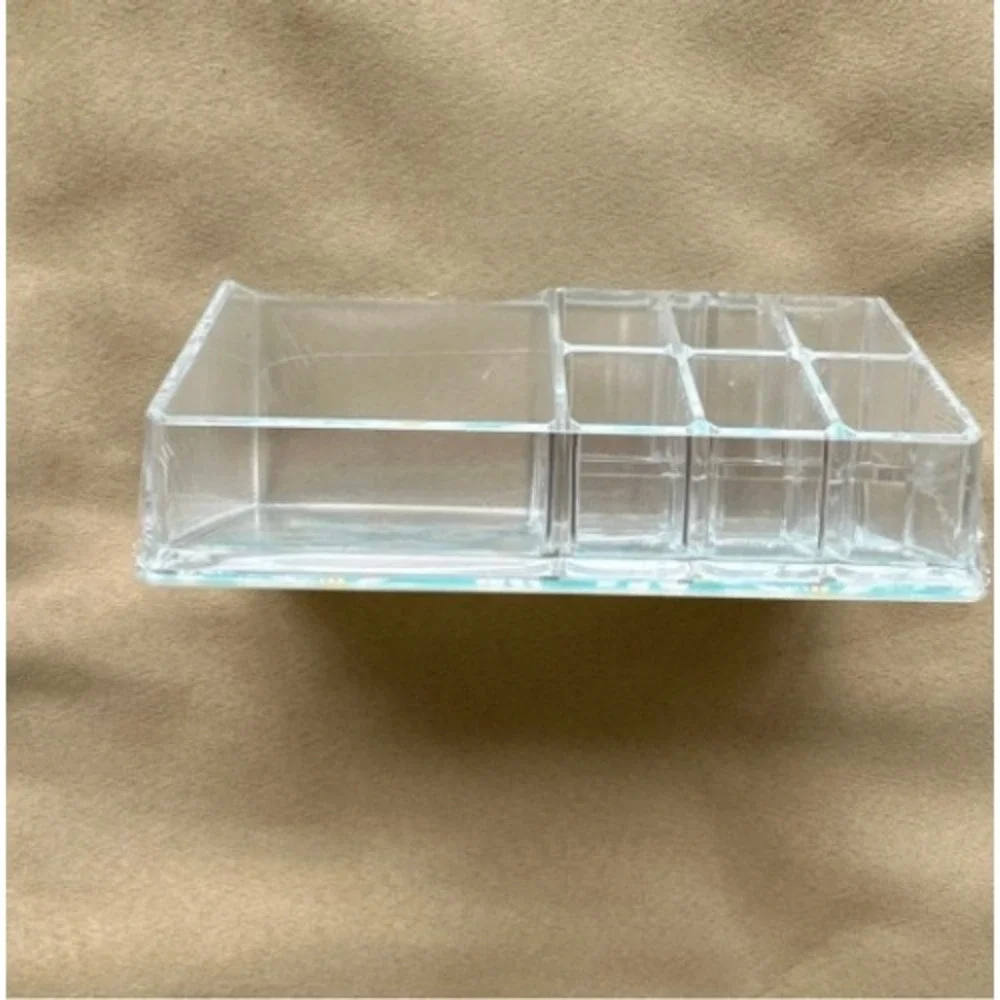 NWT SORBUS Cosmetic Organizer Case Women Clear Daisy Print 9 Slot SB-1032DSY OS